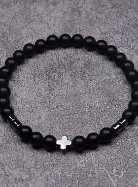 Pohier宝喜儿玛瑙火山石欧洲手链