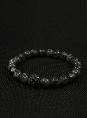 小众轻奢天然闪光石男士情侣手串