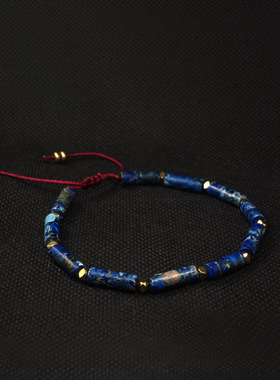 原创设计天然帝王石铜珠手链