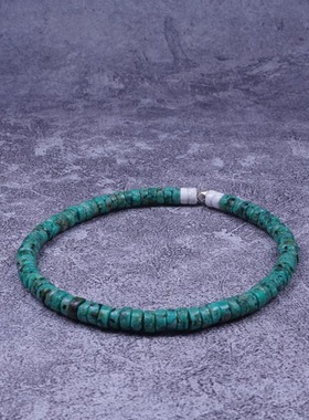 pohier手作银珠绿松石原创