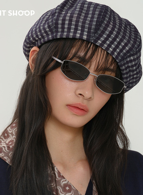 右店防紫外线方形金属感女太阳镜