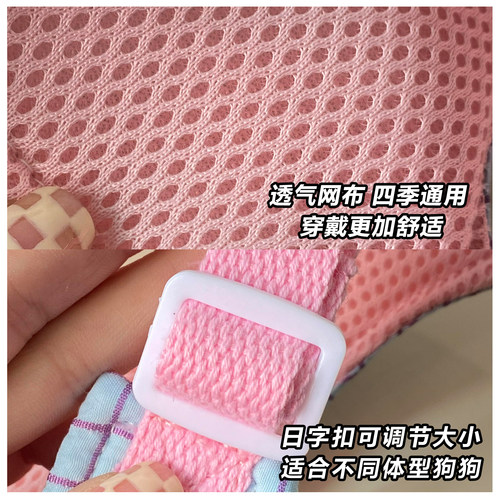 也太爱了！狗狗牵引绳小型犬胸背带遛狗绳背心式泰迪猫咪防挣脱 - 图2