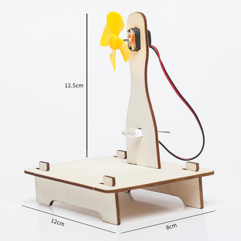 学生科学实验玩教具科技小制作材料风能DIY手工自制风力发电机-图1