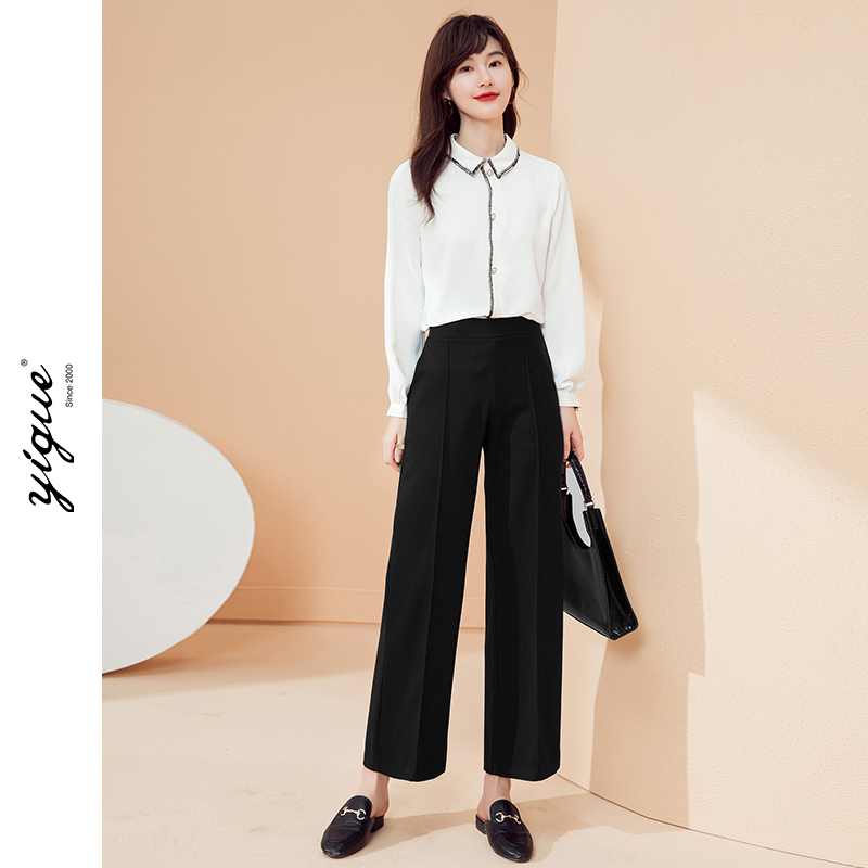 亦谷2020年秋冬新款毛呢子女哈伦裤 亦谷休闲裤