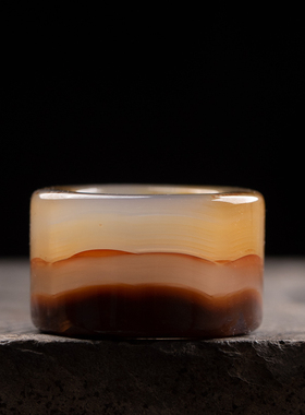 巴西玛瑙原创设计风俏色象形戒指