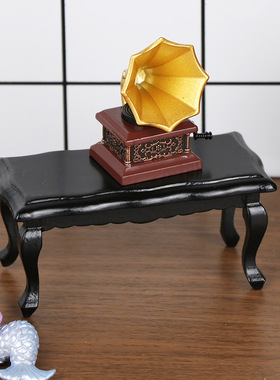 迷你复古黑胶留声机模型摆件