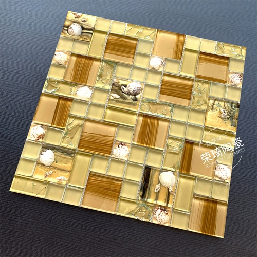 Синий зеленый средиземноморский мозаичный ледяной стеклянный фон