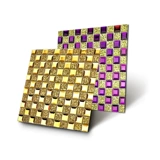 Стеклянная самоклеющаяся трехмерная мозаика на стену, зеркальный эффект