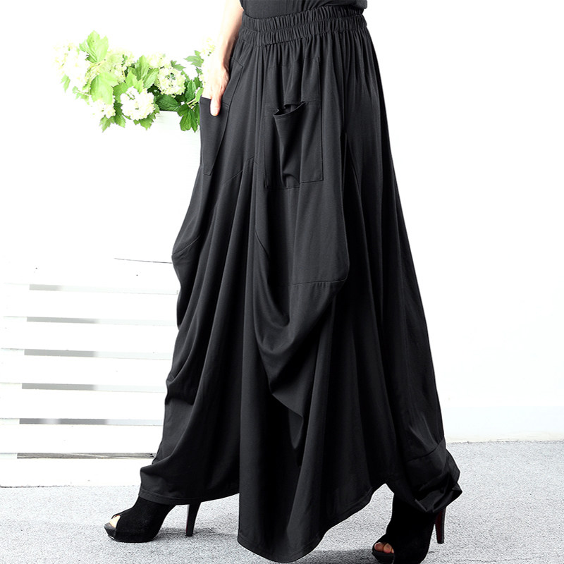 2021春夏阔腿裤高腰坠感气质休闲裤 意外服饰休闲裤