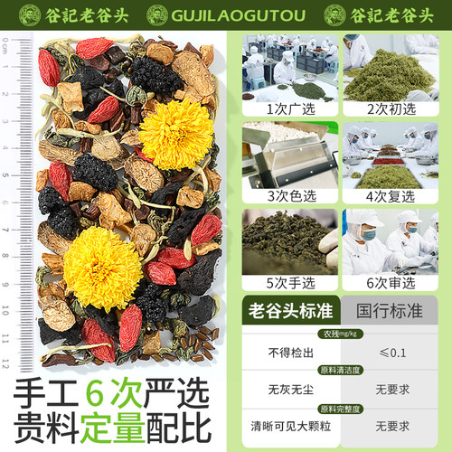 菊花枸杞决明子茶蒲公英根痘痘养生茶牛蒡根金银花西洋参片 - 图2