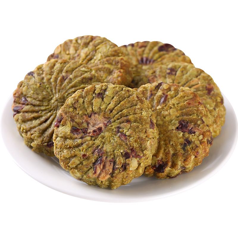 健元堂旗舰店大麦若叶粉全燕麦饼干卡脂肪热量粗粮饱腹代餐压缩低0早餐零食品3