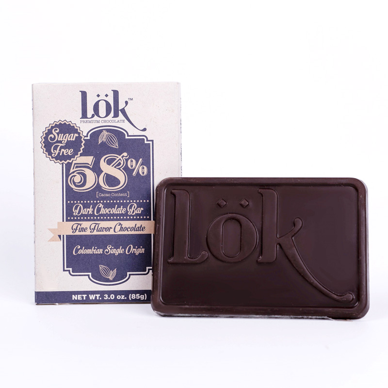 lOK/洛克原装进口天然可可脂手工58%黑巧克力无糖零食 - 图3