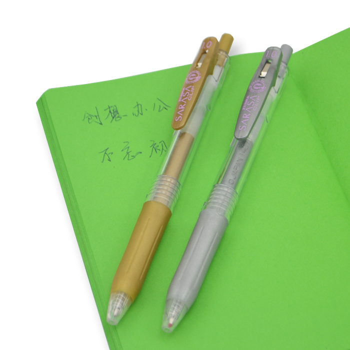 日本ZEBRA Sarasa CliP斑马中性笔 签字笔JJ15金色银色1.0mm 13色 - 图1