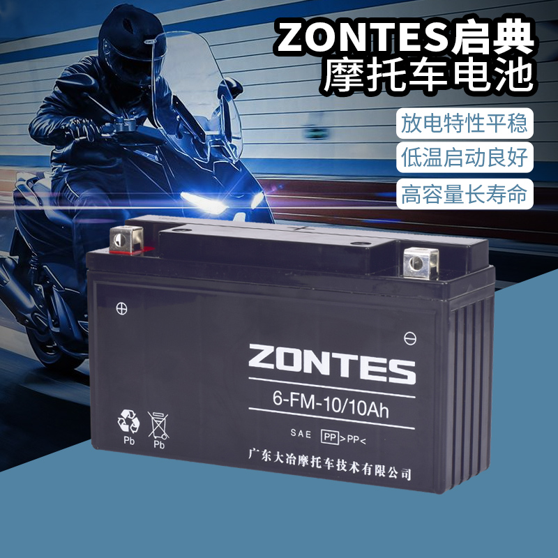 升仕ZT310-X1-X2-T1-T2-R1-R2摩托车电瓶蓄电池ZONTES启典KD150-U