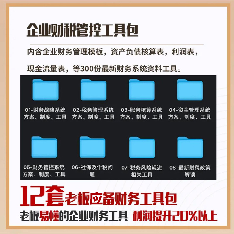 【财务利润管控工具包】老板财务利润管控+企业财务管控方案 助力老板做好财务筹划提升企业利润老板财税管理必修课税收筹划一本通 - 图2