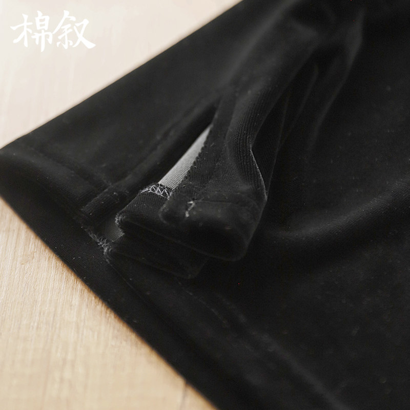 棉叙秋冬女士圆领刺绣长袖T恤宽松新中式丝绒打底衫外穿23659,淘宝优惠券,粉丝福利购,淘宝优惠卷