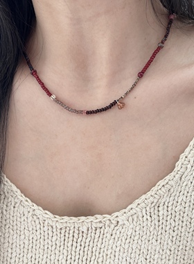 捷克琉璃串珠锁骨链送礼物