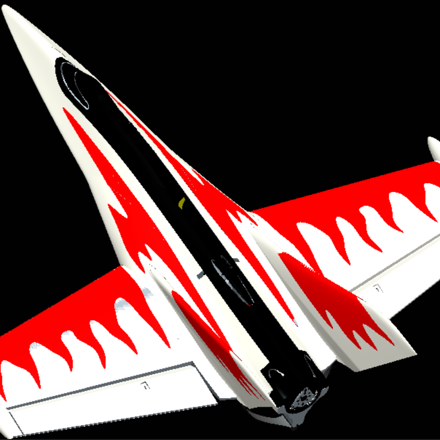 毒刺竞速三角翼航模飞机 高速模型 T750 T780后推手抛飞机 飞控 - 图1