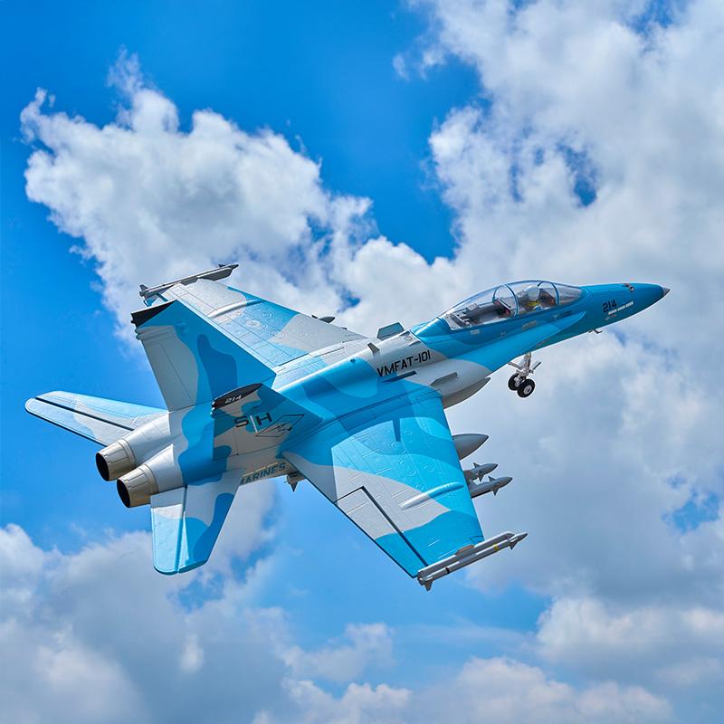 FMS64mmF18新款涵道航模电动遥控飞机战斗机像真机模型带航灯反推 - 图3