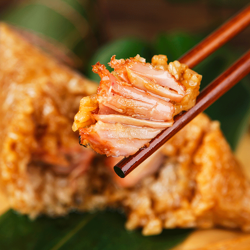 真真老老粽子肉粽蛋黄豆沙蜜枣粽甜粽早餐嘉兴粽子嘉意礼包400克 - 图0