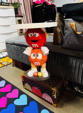 2024新款创意卡通mm豆客厅沙发侧边边几茶几角几床头柜落地小户型