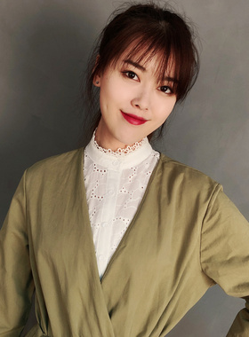 绣花装饰韩国百搭春秋夏季假领子