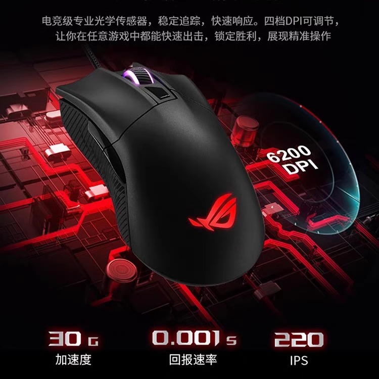 ROG GLADIUS II战刃2大G2标准版电竞游戏RGB鼠标信仰LOGO-图3