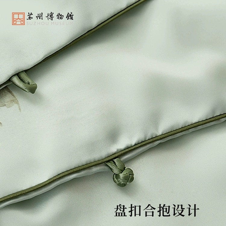 太湖雪印花时尚蚕丝便携毯小盖毯100%蚕丝苏州博物馆联名款