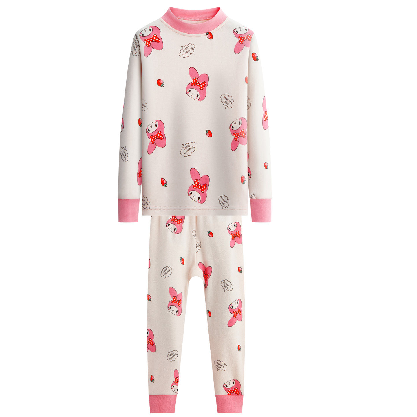 女童秋衣秋裤套装纯棉薄款宝宝春秋儿童内衣中大童全棉打底衫中领,淘宝优惠券,粉丝福利购,淘宝优惠卷