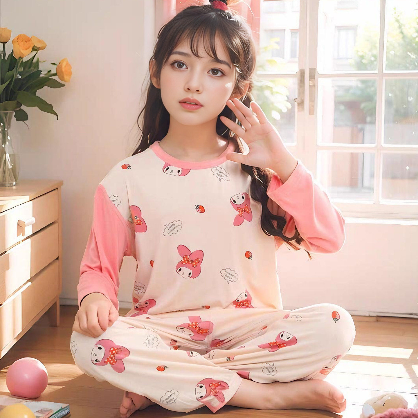 Modal summer soft breathable viscose fiber cartoon