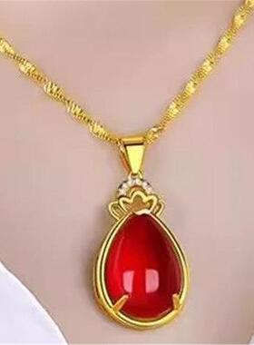 一眼心动高品质项链红绿玉石吊坠