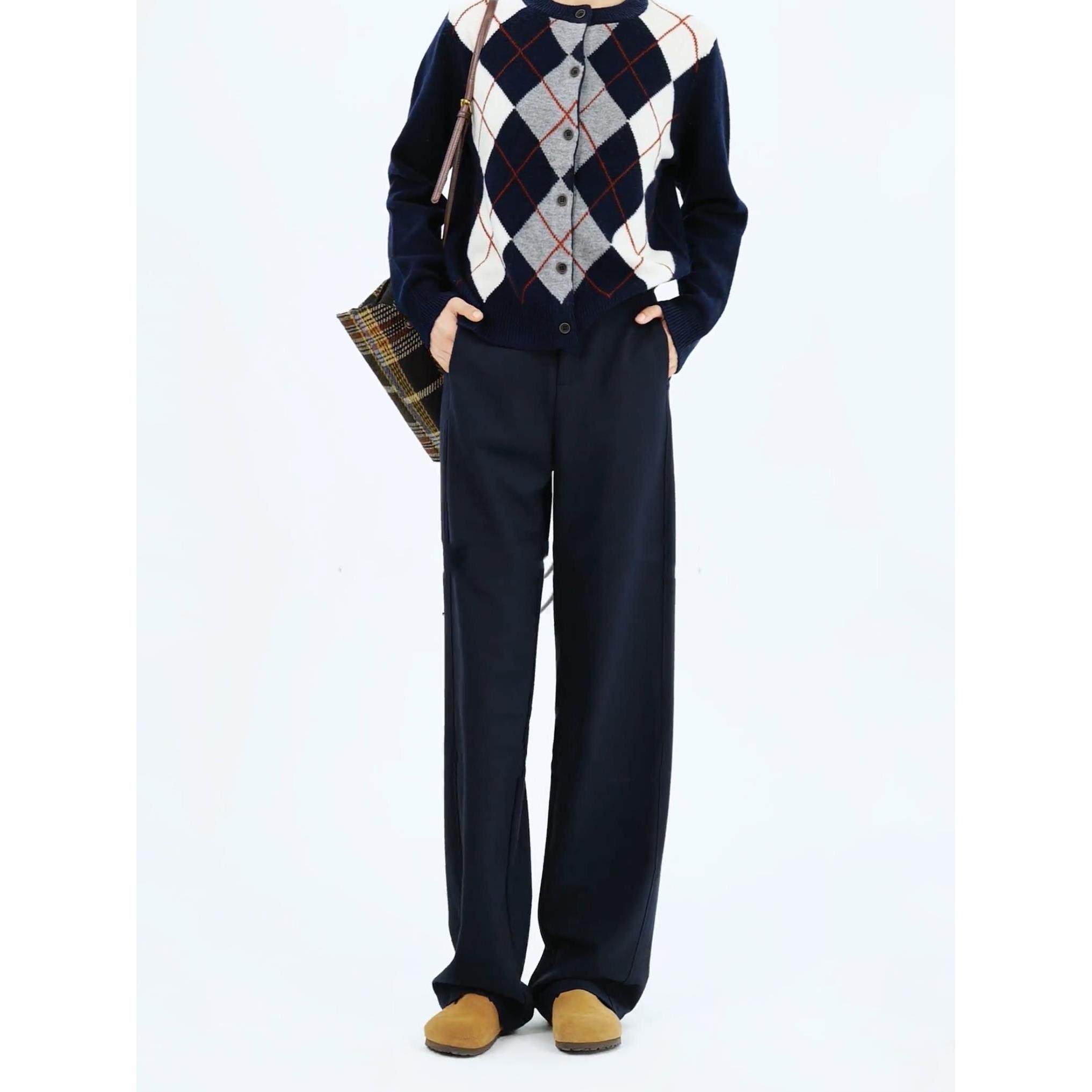 老钱气质天丝羊毛窄版直筒裤女垂感高级感2025新款爆款西装裤阔腿,淘宝优惠券,粉丝福利购,淘宝优惠卷