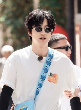 地球超新鲜刘宇宁明星同款墨镜男小框椭圆高档时尚太阳镜遮阳眼镜