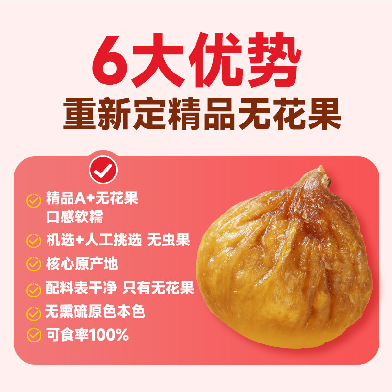 西域美农软蜜无花果干40g*1袋孕妇健康零食新疆特产原味软糯即食,淘宝优惠券,粉丝福利购,淘宝优惠卷
