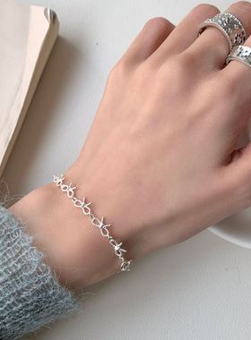 925纯银蝴蝶结手链女闺蜜礼物