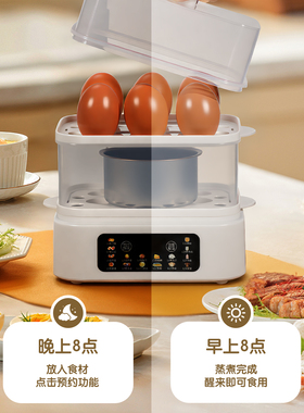 多功能煮蛋器家用双层电蒸锅智能