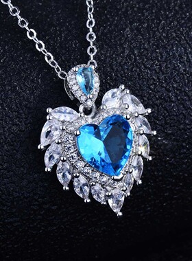 天使之翼吊坠镀银女配饰