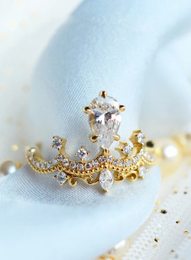 欧美风水滴梨形订婚指环莫桑钻