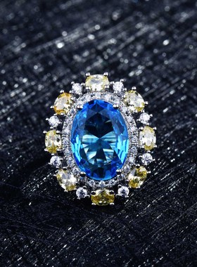 抖音直播阿斯切鹅蛋形开口戒指