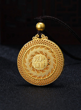 young古法传承黄金工艺吊坠项链