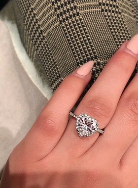 心形欧美风宴会手饰品钻石戒指