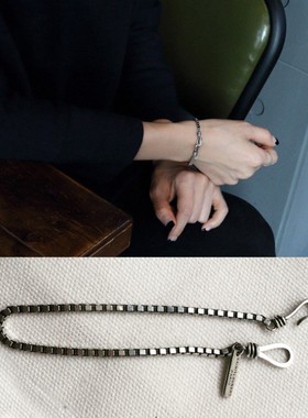 young925复古盒子链日韩风银饰