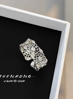 雕金工艺蜂巢复古风戒指女