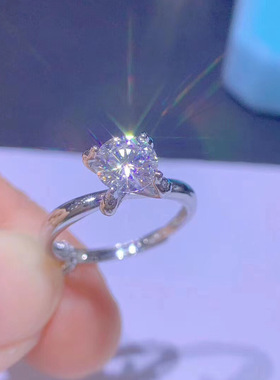 饰品直播火焰美国莫桑钻开口戒指