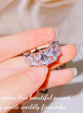 小众设计戒指ins锆石轻奢