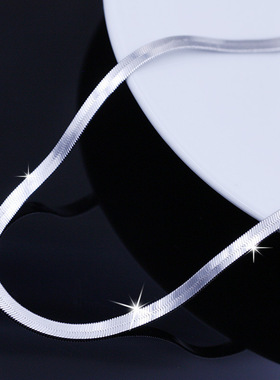 young银项链男士女刀片链银饰品