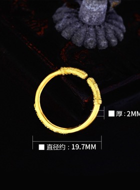 young韩国银饰品食指紧箍咒戒指