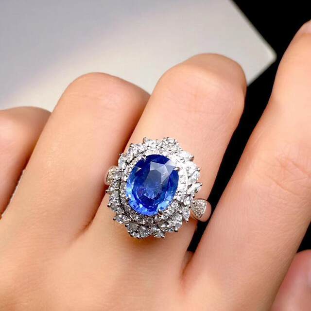 Sri Lankan Cornflower Sapphire Ring Jewelry