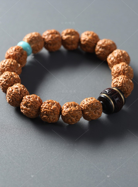 【壮的响亮】菩提檀心金刚菩提/紫檀六字真言手链手串饰品配件