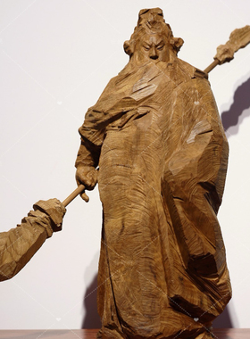 【壮的响亮】武圣威仪金丝楠木收藏珍品清刀纯手工造像摆件装饰